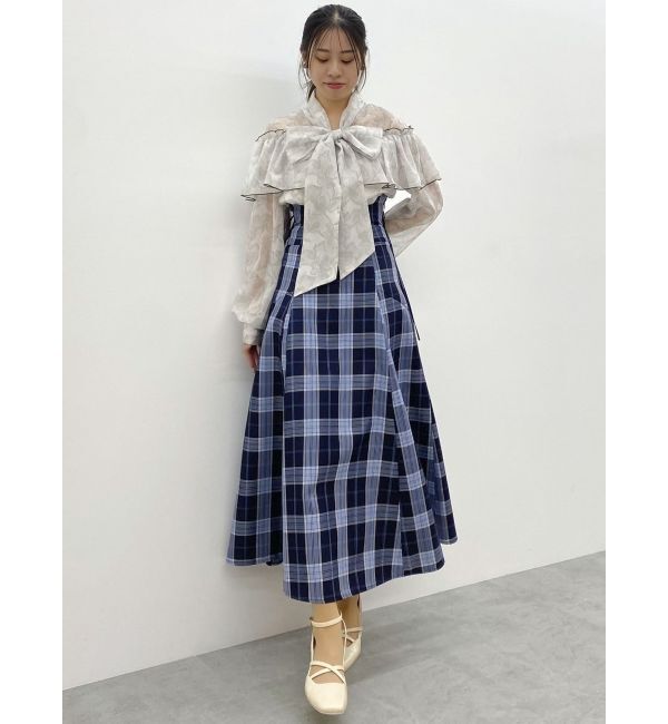 dazzlin「レースフラワーケープボウタイブラウス」|シャツ・ブラウス|