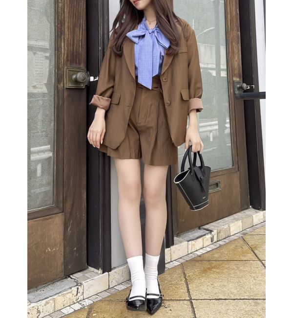 dazzlin「【セットアップ対応】ハイウエストタックショートパンツ」|その他|