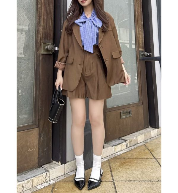 dazzlin「【セットアップ対応】ハイウエストタックショートパンツ」|その他|