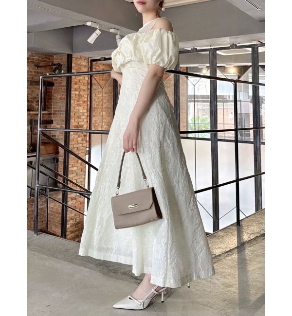 dazzlin「【藤井サチコラボ】ジャカードバルーンスリーブドレス」|ドレス|