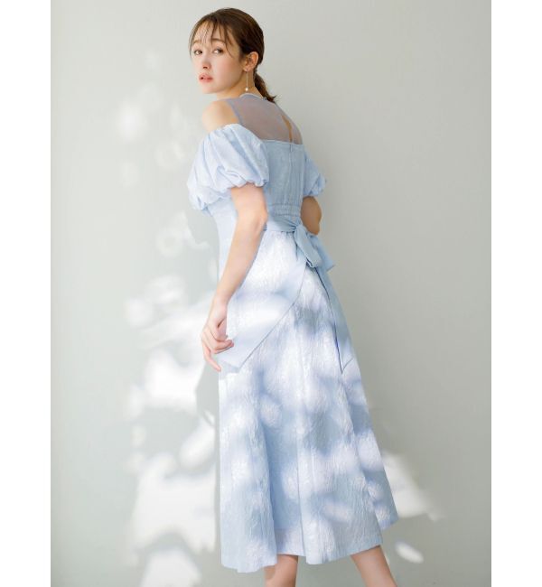 dazzlin「【藤井サチコラボ】ジャカードバルーンスリーブドレス」|ドレス|