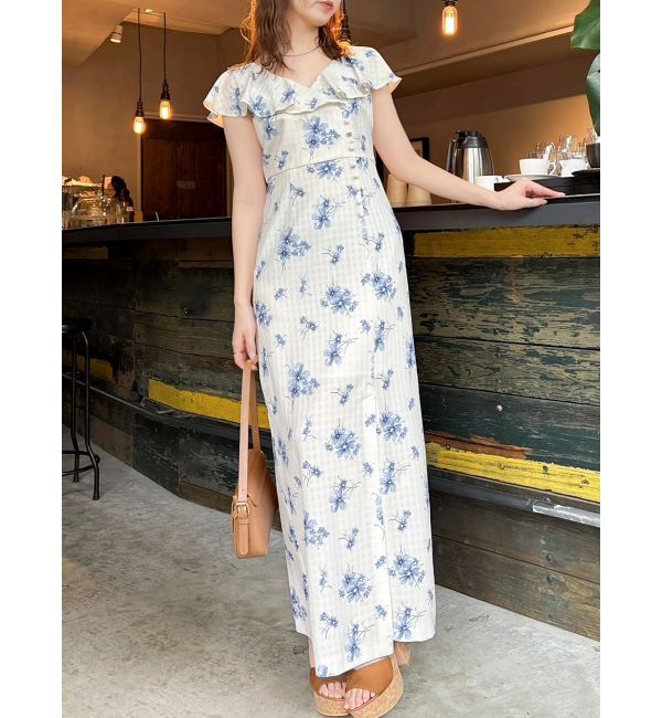 dazzlin「【藤井サチコラボ】デルフィニウムフラワーワンピース」|ワンピース|