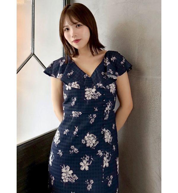 dazzlin「【藤井サチコラボ】デルフィニウムフラワーワンピース」|ワンピース|