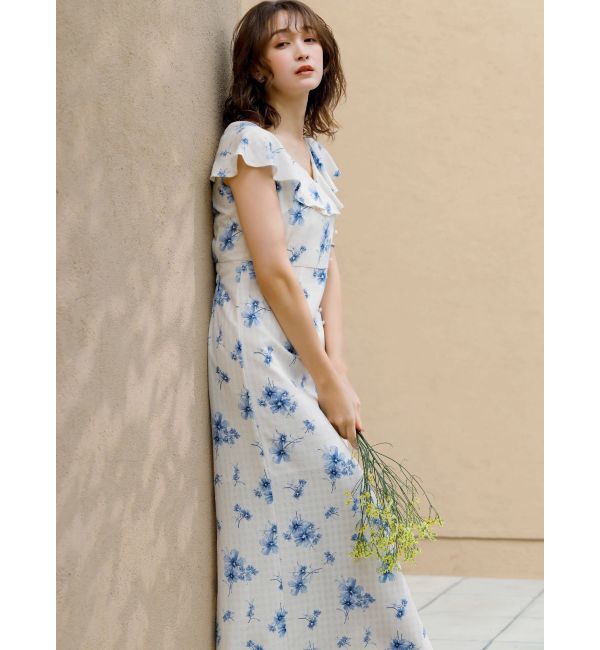 dazzlin「【藤井サチコラボ】デルフィニウムフラワーワンピース」|ワンピース|