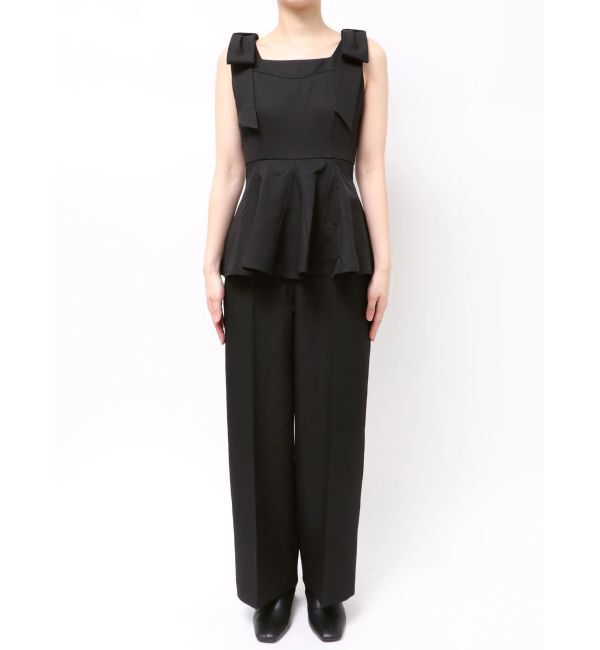 dazzlin「ショルダーリボンペプラムオールイン」|オールインワン|