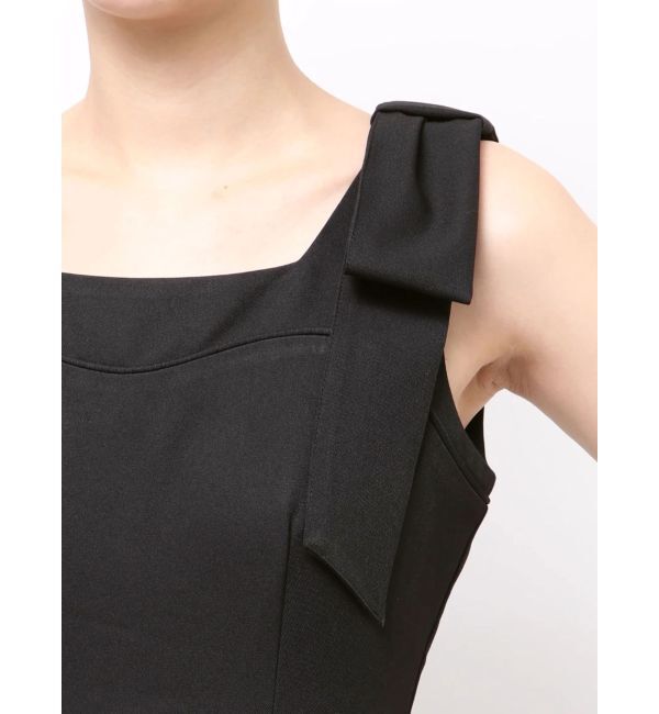 dazzlin「ショルダーリボンペプラムオールイン」|オールインワン|