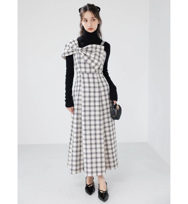 dazzlin「【追加生産分】ビッグリボンレイヤードワンピース」|ワンピース|