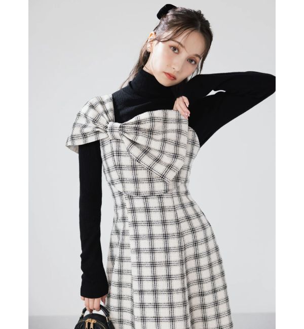 dazzlin「【追加生産分】ビッグリボンレイヤードワンピース」|ワンピース|