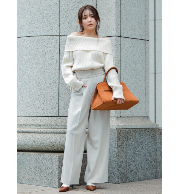 dazzlin「【久間田琳加コラボ】サイドベルトストレートスラックスパンツ」|その他|