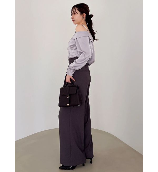 dazzlin「【久間田琳加コラボ】サイドベルトストレートスラックスパンツ」|その他|