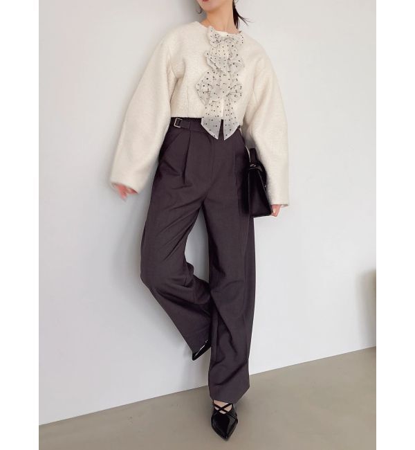 dazzlin「【久間田琳加コラボ】サイドベルトストレートスラックスパンツ」|その他|