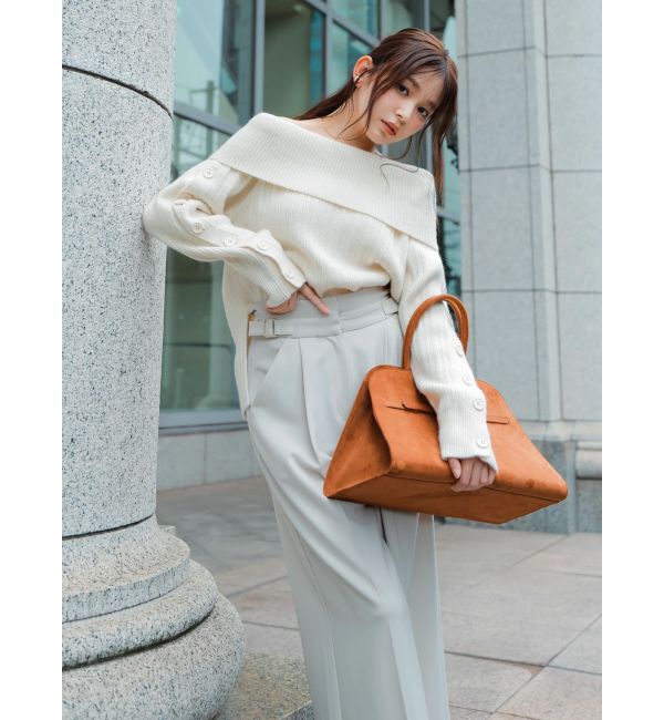 dazzlin「【久間田琳加コラボ】サイドベルトストレートスラックスパンツ」|その他|