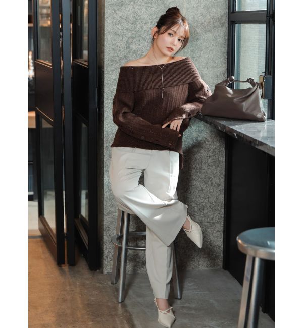 dazzlin「【久間田琳加コラボ】サイドベルトストレートスラックスパンツ」|その他|