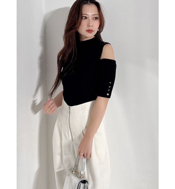 MERCURYDUO「ビスチェ風カットアウトニット」|ニット・セーター|