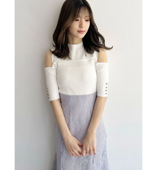 MERCURYDUO「ビスチェ風カットアウトニット」|ニット・セーター|