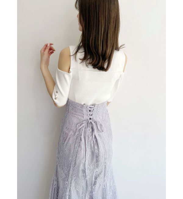 MERCURYDUO「ビスチェ風カットアウトニット」|ニット・セーター|