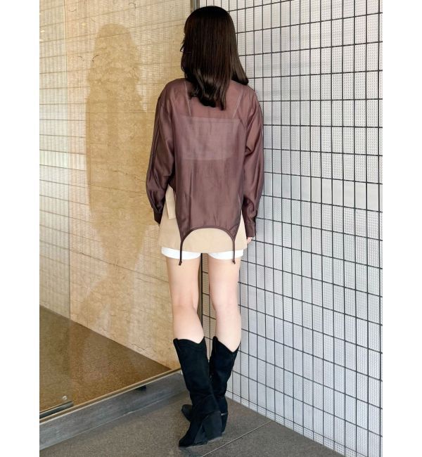 MERCURYDUO「ベルト付きレイヤードミニスカートパンツ」|スカート|