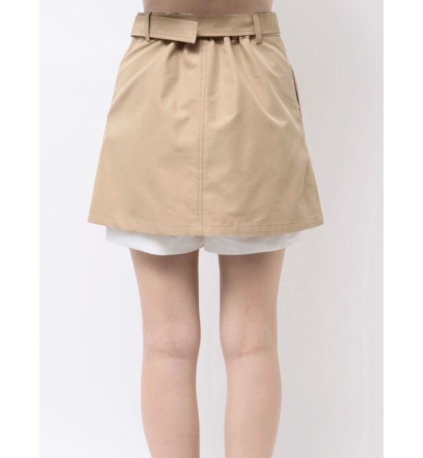 MERCURYDUO「ベルト付きレイヤードミニスカートパンツ」|スカート|