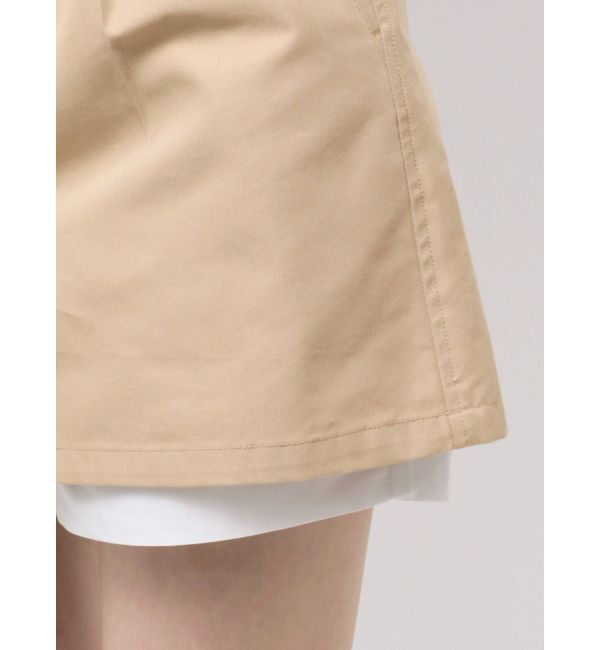 MERCURYDUO「ベルト付きレイヤードミニスカートパンツ」|スカート|