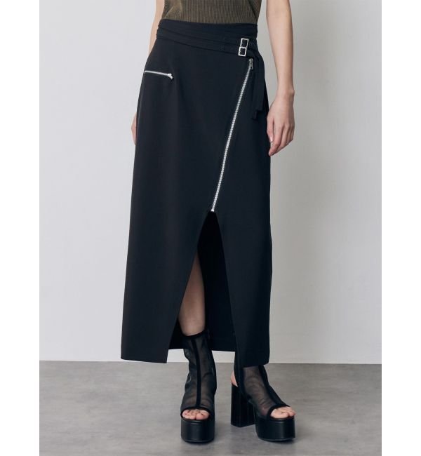 MURUA「ダブルベルトアシメZIPスカート」|スカート|
