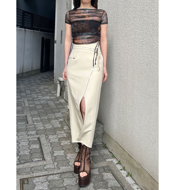 MURUA「ダブルベルトアシメZIPスカート」|スカート|