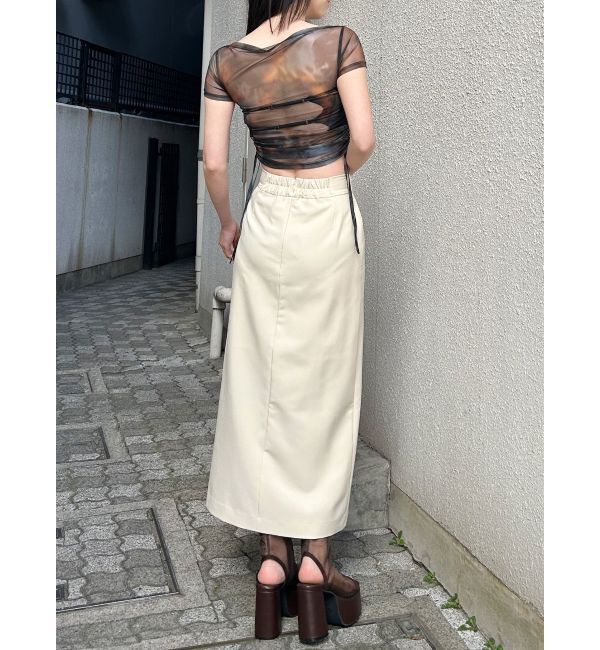 MURUA「ダブルベルトアシメZIPスカート」|スカート|