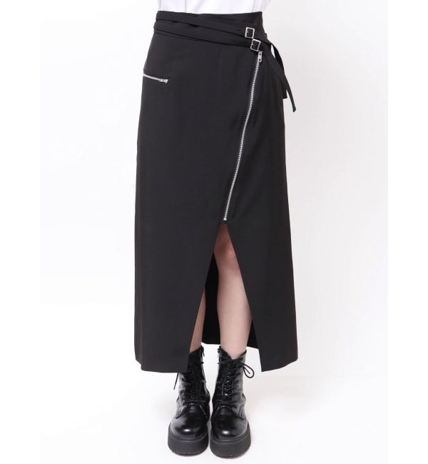 MURUA「ダブルベルトアシメZIPスカート」|スカート|
