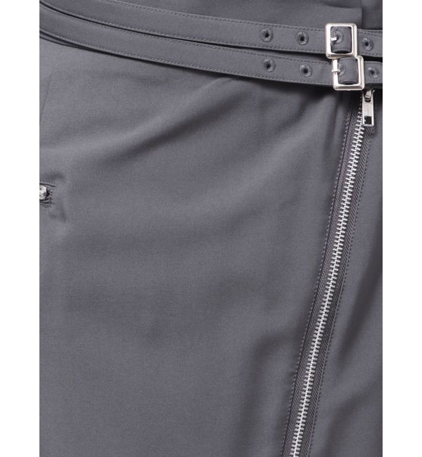 MURUA「ダブルベルトアシメZIPスカート」|スカート|