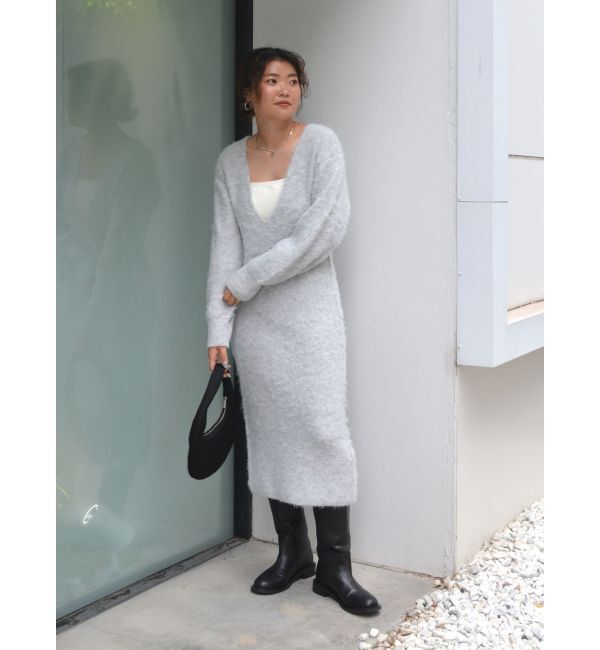 Ungrid「2Wayスリットニットワンピ－ス」|ワンピース|