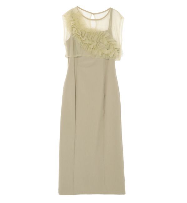 LAGUNAMOON「LADYフリルチュールレイヤードワンピース」|ドレス|ミントグリーン