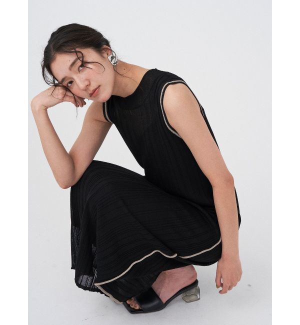 LAGUNAMOON「追加生産【WEB限定】ラインニットワンピース」|ワンピース|