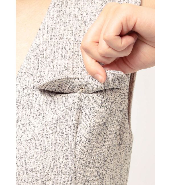 LAGUNAMOON「フラップボタンツィードジャンパースカート」|ジャンパースカート|
