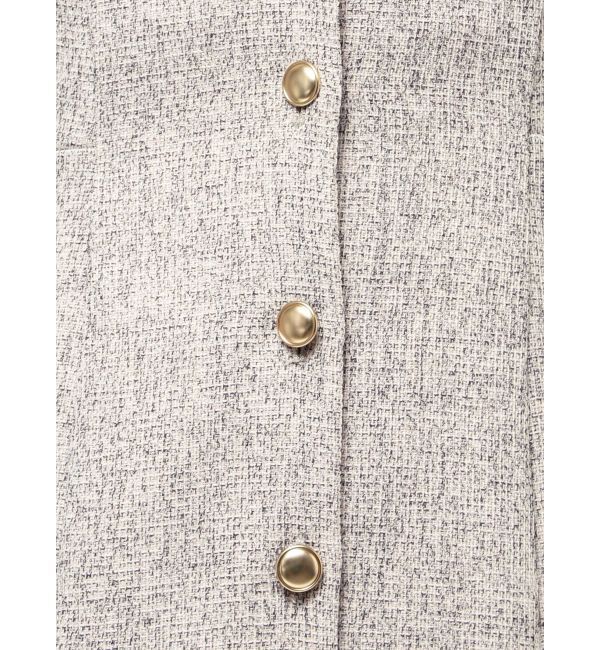 LAGUNAMOON「フラップボタンツィードジャンパースカート」|ジャンパースカート|