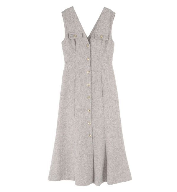 LAGUNAMOON「フラップボタンツィードジャンパースカート」|ジャンパースカート|