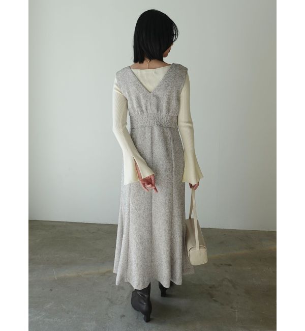 LAGUNAMOON「フラップボタンツィードジャンパースカート」|ジャンパースカート|