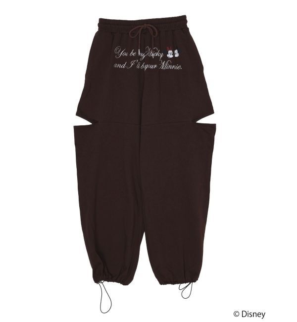 jouetie「【Mickey&Minnie】カットアウトスウェットパンツ」|その他|ブラウン