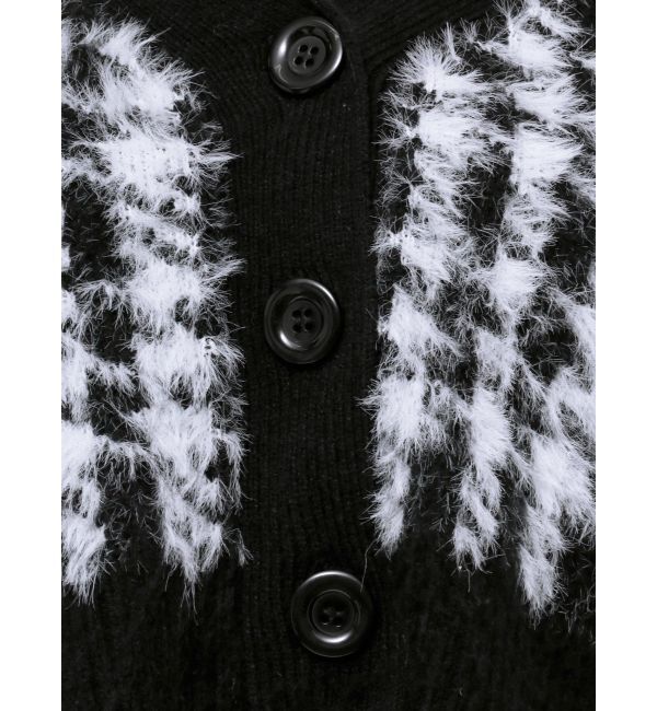 GYDA「シャギーCHECK PATTERN MIXニットトップス【SETUP着用可】」|ニット・セーター|