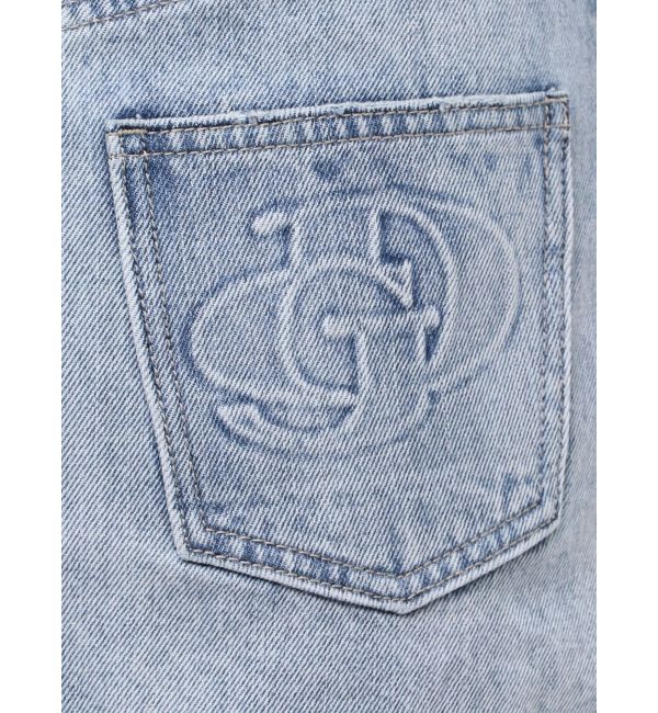 GYDA「ハイウエストGD embossダメージスカートライクデニムショートパンツ」|スカート|