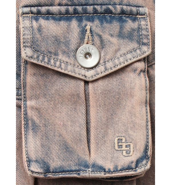 GYDA「ハイウエストGG POKETプリーツデニムスカートライクショートパンツ」|スカート|