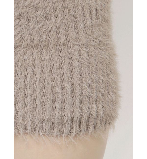 GYDA「オフショルデザインシャギーニットワンピース」|ワンピース|