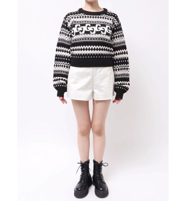 GYDA「GG NORDICショートニットトップス」|ニット・セーター|