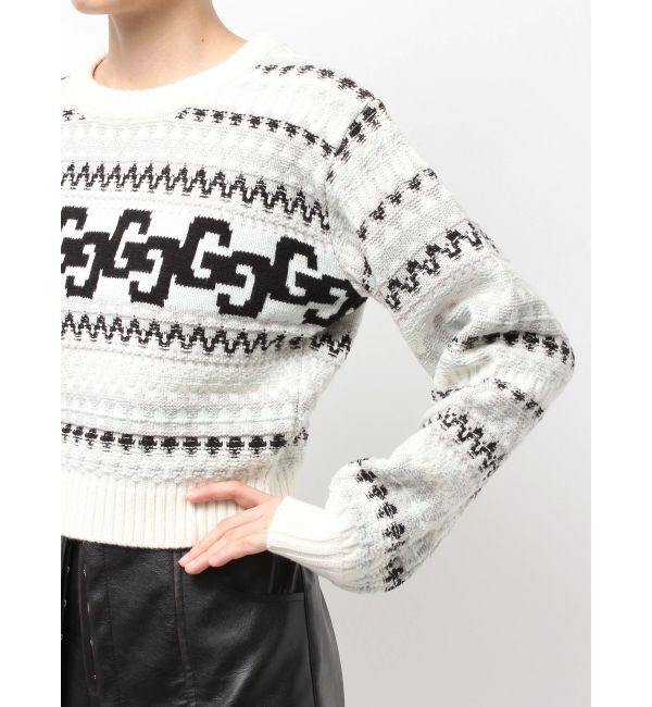 GYDA「GG NORDICショートニットトップス」|ニット・セーター|