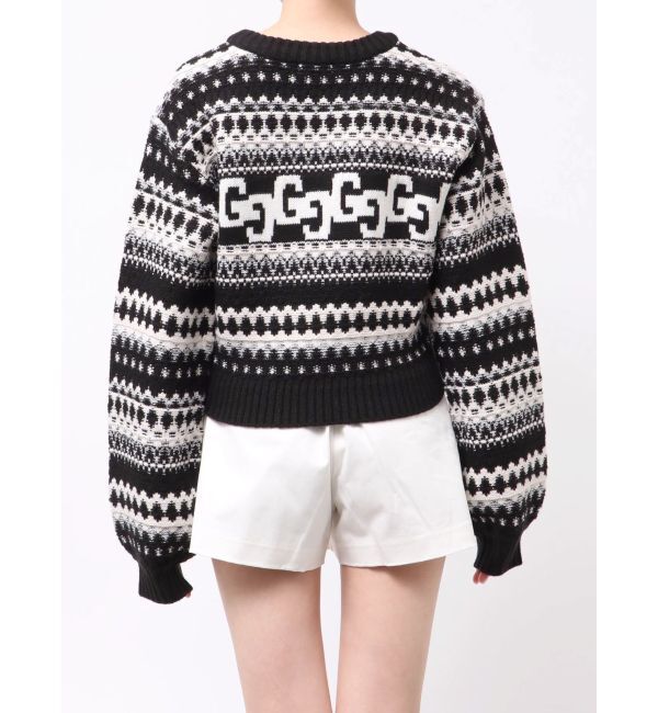 GYDA「GG NORDICショートニットトップス」|ニット・セーター|