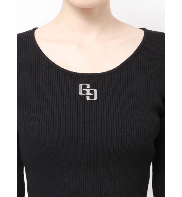 GYDA「GGプレートlong sleeveニットトップス」|ニット・セーター|