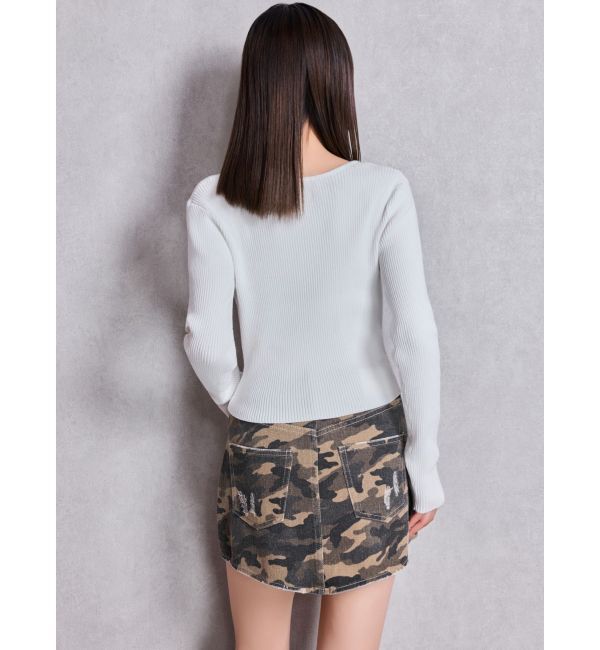 GYDA「GGプレートlong sleeveニットトップス」|ニット・セーター|