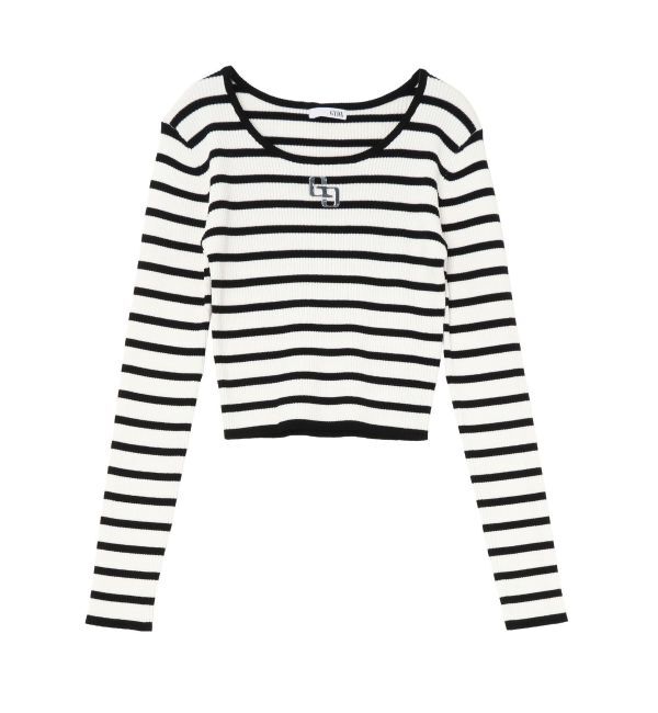 GYDA「GGプレートlong sleeveニットトップス」|ニット・セーター|