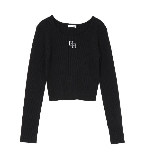 GYDA「GGプレートlong sleeveニットトップス」|ニット・セーター|