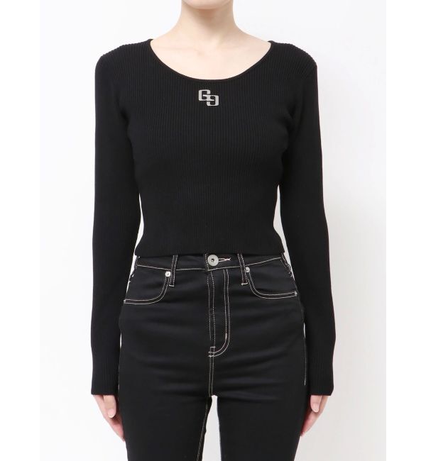 GYDA「GGプレートlong sleeveニットトップス」|ニット・セーター|