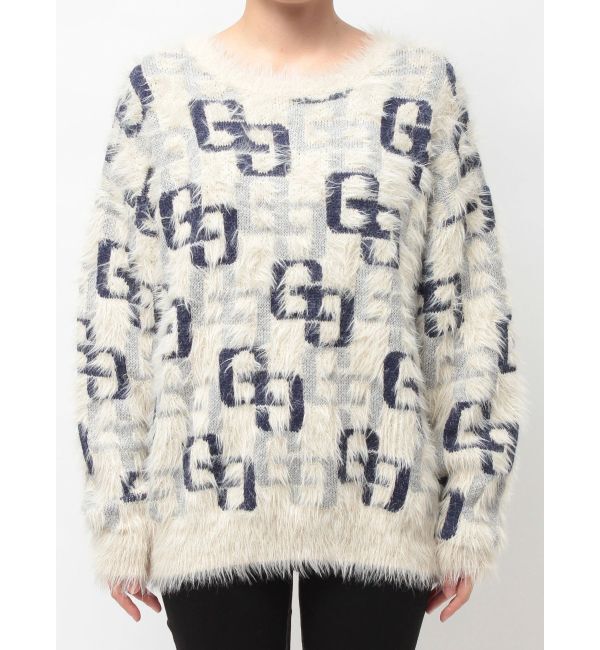 GYDA「GG PATTERN MIXシャギーニットトップス」|ニット・セーター|