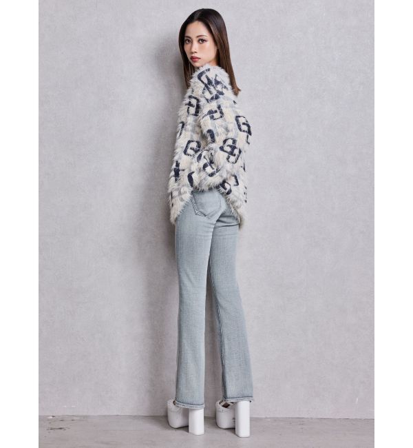 GYDA「GG PATTERN MIXシャギーニットトップス」|ニット・セーター|